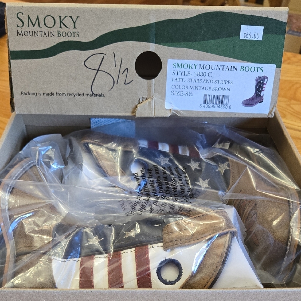 Smoky Mountain Stars & Stripes Brown Boots